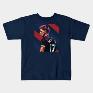 Kevin De Bruyne In Wpap Pop Art Colorfull Kids T-Shirt